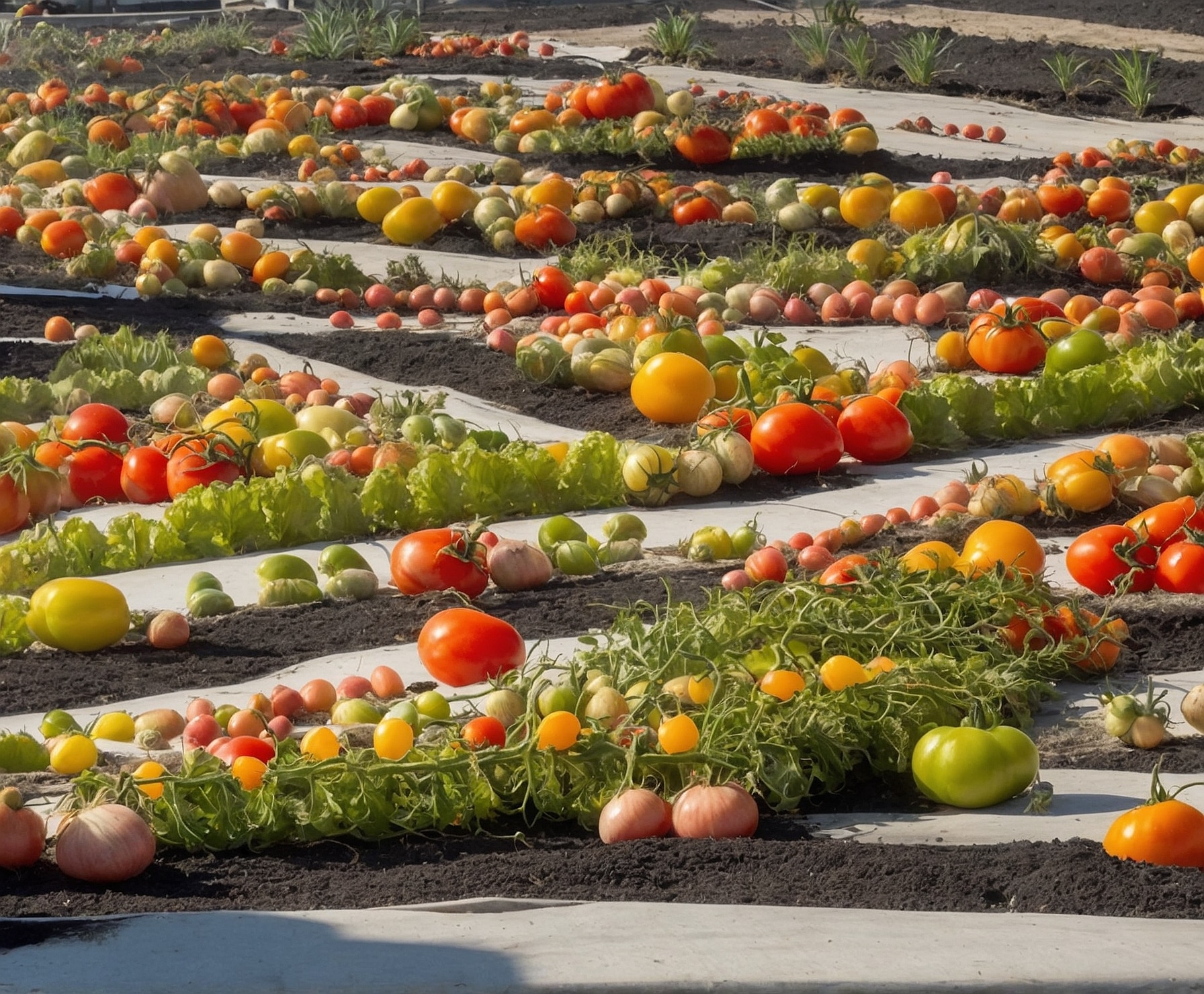 Hortalizas frescas y vibrantes del invernadero